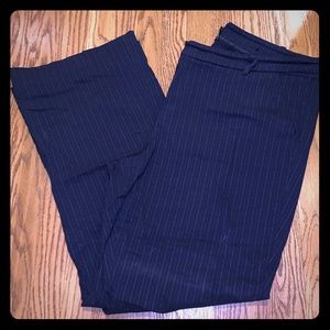 Lane Bryant Navy Pinstripe Bootcut Pants